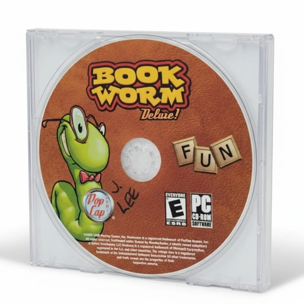 BOOKWORM DELUXE (PC CD-ROM, 2007) PopCap Mumbo Jumbo (Disc Only In Slim Case). T